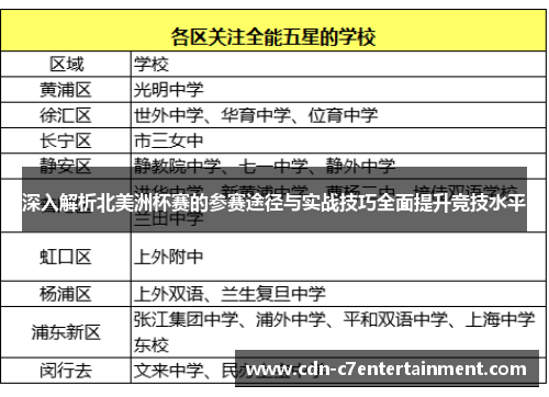 深入解析北美洲杯赛的参赛途径与实战技巧全面提升竞技水平 深入解析北美洲杯赛的参赛途径与实战技巧全面提升竞技水平